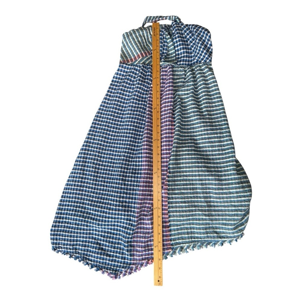 Anthropologie Maeve Waverly Gingham One Shoulder Dress Size 8 - Picture 7 of 9